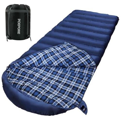 Poepore Schlafsack Outdoor Winter für Erwachsene Extra Breit 4 Jahreszeiten XXL Schlafsäcke Warmer Baumwolle Flanell Deckenschlafsack beim Camping Wandern Abenteuern 230 * 100CM Blau Poepore Schlafsack Outdoor Winter für Erwachsene Extra Breit 4 Jahreszeiten XXL Schlafsäcke Warmer Baumwolle Flanell Deckenschlafsack beim Camping Wandern Abenteuern 230 * 100CM Blau von POEPORE