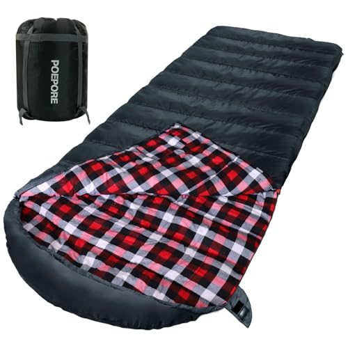 Poepore Schlafsack Outdoor Winter für Erwachsene Extra Breit 4 Jahreszeiten XXL Schlafsäcke Warmer Baumwolle Flanell Deckenschlafsack beim Camping Wandern Abenteuern 230 * 100CM Grau Poepore Schlafsack Outdoor Winter für Erwachsene Extra Breit 4 Jahreszeiten XXL Schlafsäcke Warmer Baumwolle Flanell Deckenschlafsack beim Camping Wandern Abenteuern 230 * 100CM Grau von POEPORE