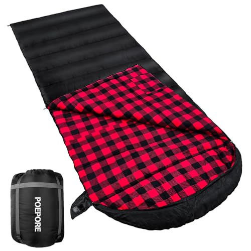 Poepore XXL Schlafsack Outdoor für Erwachsene 3–4 Jahreszeiten Flanell Schlafsäcke Camping Winter Deckenschlafsack mit Aufbewahrungstasche Wasserdichter und Warmer 230 x 90CM Schwarz Poepore XXL Schlafsack Outdoor für Erwachsene 3–4 Jahreszeiten Flanell Schlafsäcke Camping Winter Deckenschlafsack mit Aufbewahrungstasche Wasserdichter und Warmer 230 x 90CM Schwarz von POEPORE