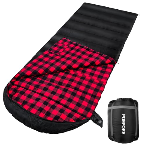Poepore XXL Schlafsack Outdoor für Erwachsene 3–4 Jahreszeiten Flanell Schlafsäcke Camping Winter Deckenschlafsack mit Aufbewahrungstasche Wasserdichter und Warmer 230 x 90CM Schwarz Poepore XXL Schlafsack Outdoor für Erwachsene 3–4 Jahreszeiten Flanell Schlafsäcke Camping Winter Deckenschlafsack mit Aufbewahrungstasche Wasserdichter und Warmer 230 x 90CM Schwarz von POEPORE