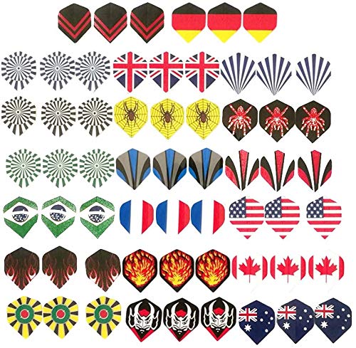 POFET 90 Stück Standard-Dart-Flights, Großhandel, langlebige PET-Dart-Flights, perfektes Zubehör, Ausrüstungszubehör. von POFET