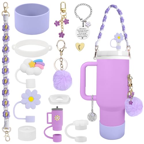 POFIBO Stanley Cup Zubehör Set - Wasserflasche Griff Riemen, Siliocne Becher Stiefel, Silikon Strohhalm Abdeckung, Stanley Cup Accessories für Stanley Cup 800ml -1100ml POFIBO Stanley Cup Zubehör Set - Wasserflasche Griff Riemen, Siliocne Becher Stiefel, Silikon Strohhalm Abdeckung, Stanley Cup Accessories für Stanley Cup 800ml -1100ml von POFIBO