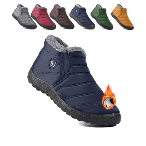 POIOZXD Boojoy Winterstiefel Herren Damen Winter Schneestiefel Pelzfutter Wasserdicht Slip on Outdoor Warm Stiefeletten von POIOZXD