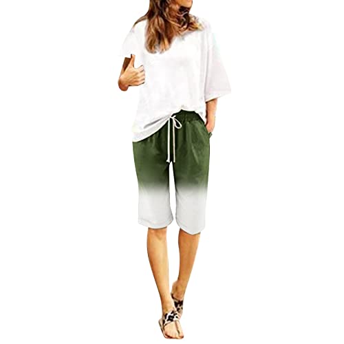 Leinenshorts Damen Boho Knielang mit Tunnelzug Kurze Hose Leinen Bermuda Shorts Sommershorts High Waist Sommer Lose Radlerhose Große Größen Damen-Shorts Sport Biker Strand Yoga Shorts Leinenhose Leinenshorts Damen Boho Knielang mit Tunnelzug Kurze Hose Leinen Bermuda Shorts Sommershorts High Waist Sommer Lose Radlerhose Große Größen Damen-Shorts Sport Biker Strand Yoga Shorts Leinenhose von POIUIYQA