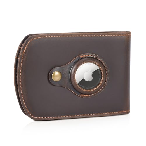 Polare Slim Curve Fronttasche RFID-blockierend, italienisches Echtleder, Bifold Wallet für Herren, Dunkelbraun mit AirTag-Schlitz, Small, Casual Polare Slim Curve Fronttasche RFID-blockierend, italienisches Echtleder, Bifold Wallet für Herren, Dunkelbraun mit AirTag-Schlitz, Small, Casual von POLARE ORIGINAL