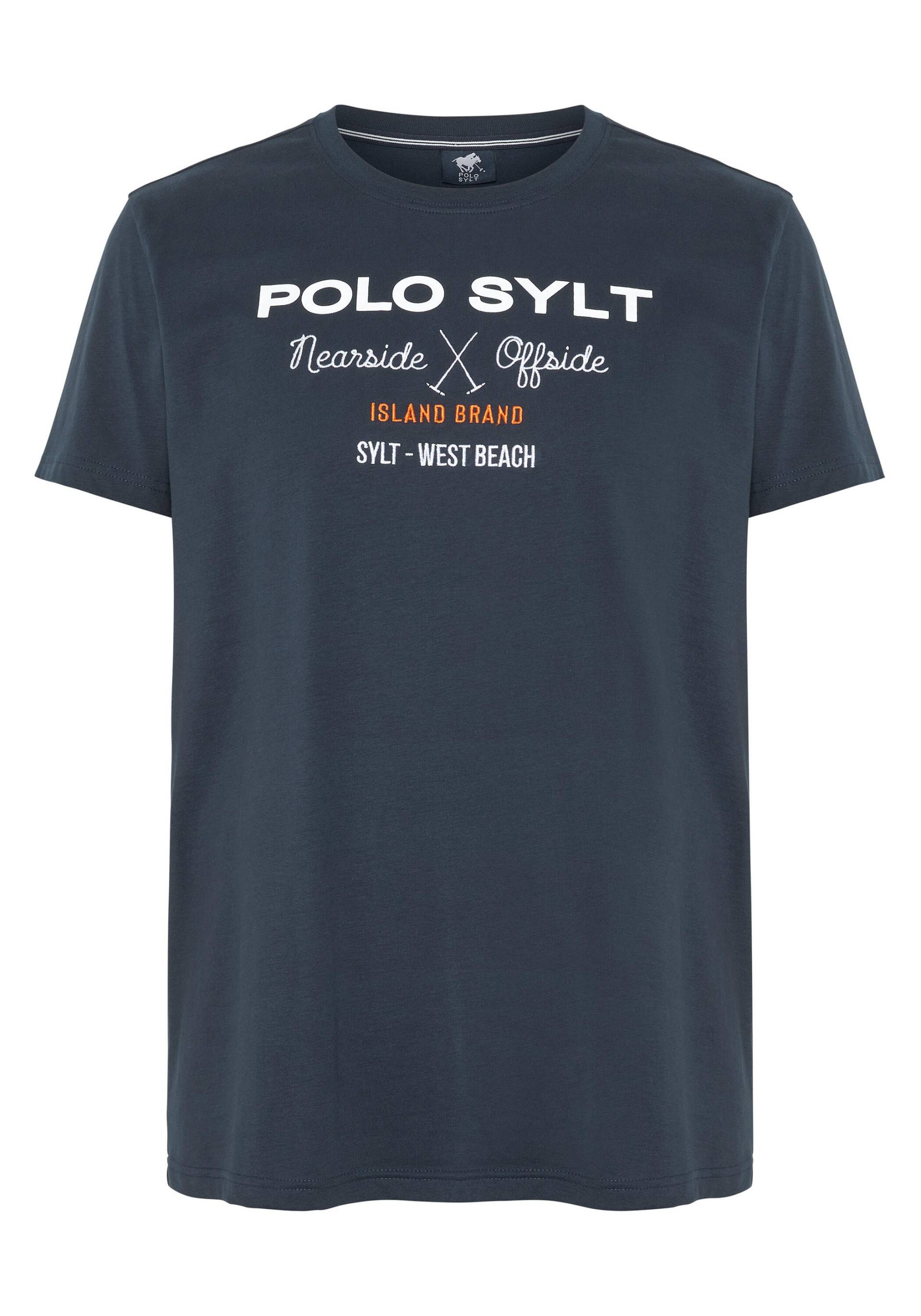 T-Shirt mit Pigment-Print im Label-Look von POLO SYLT