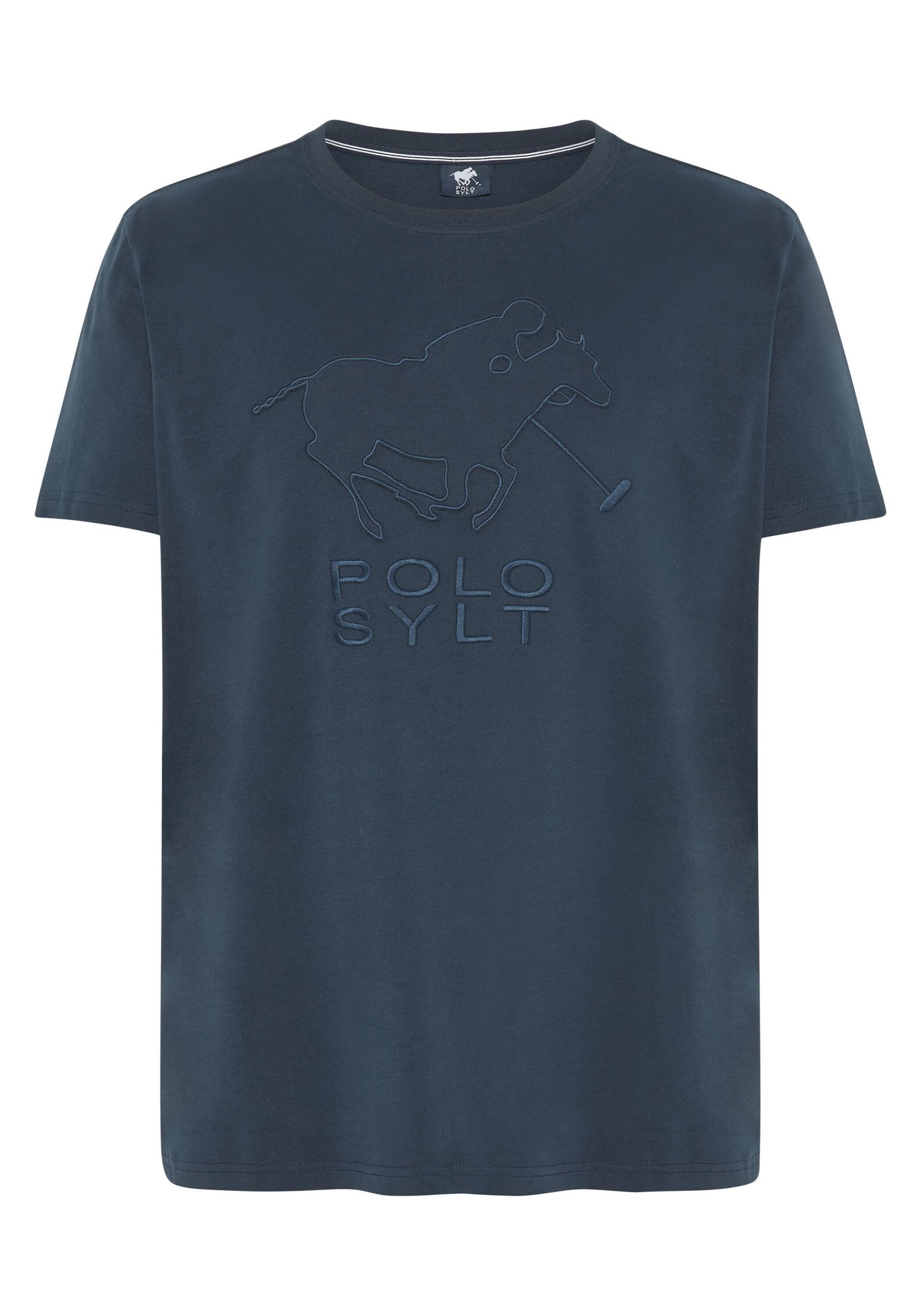 T-Shirt mit gesticktem Label-Symbol und -Schriftzug von POLO SYLT