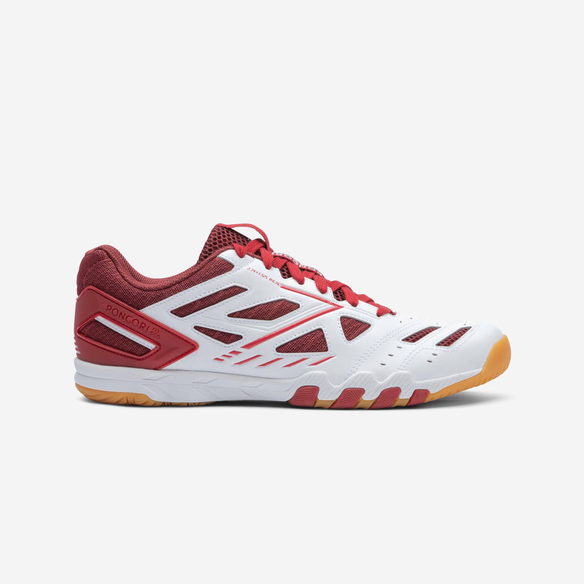 Tischtennisschuhe - TTS 560 rot/weiss von PONGORI