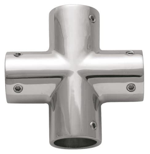 PONTTOR 4-Wege Kreuzverbinder aus Edelstahl A4, 22MM, 90°, Rohrverbinder Rohrverschraubung Handlauf Boot Yacht Schiff PONTTOR 4-Wege Kreuzverbinder aus Edelstahl A4, 22MM, 90°, Rohrverbinder Rohrverschraubung Handlauf Boot Yacht Schiff von PONTTOR