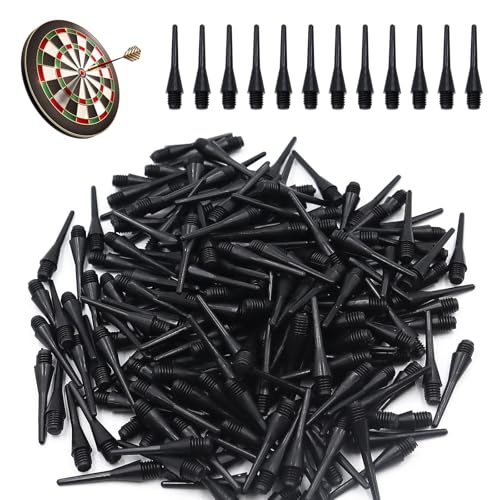 POPAPIE 200 Stück Dartspitzen Kunststoff Ersatzspitze Softdart Spitzen Nicht Leicht zu Brechen Dartpfeil Spitzen Dart Spitzen Soft für Dartsportbegeisterte Dart Zubehör für Elektronische (Schwarz) von POPAPIE