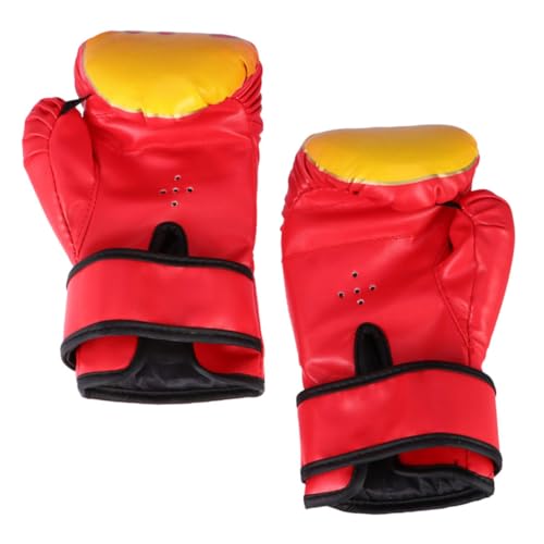 POPETPOP 1 Paar Boxhandschuhe Handschuhe Für Die Jugend Boxschuhe Trainingshandschuhe Handschuhe Frauen Boxen Turnhandschuhe Musikboxmaschine Taschenhandschuhe Boxsack-Handschuhe Pu Rot von POPETPOP