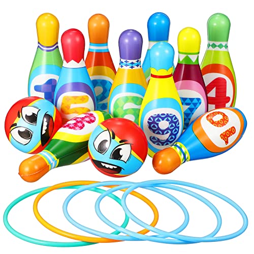 POPETPOP 1 Satz Bowlingkugel Bowlingzubehör Ring Bowlingkugeln Flipperautomat Ball Werfen Bowlingmaschine Kinderspielzeug Jungs Bowling- Bowling-pin-kit Pp Baumwolle von POPETPOP