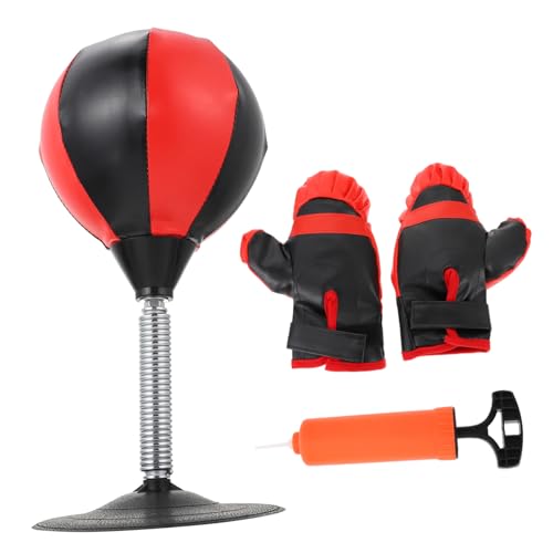 POPETPOP 1 Satz Boxanzug Boxhandschuhe Speedbag Zum Boxen Kinderspielzeug Desktop-Box-kit Desktop-Boxen Sackboxen Hantel Desktop-boxspiel-kit Boxmaschine Tischboxspiel Einstellbar Pu von POPETPOP