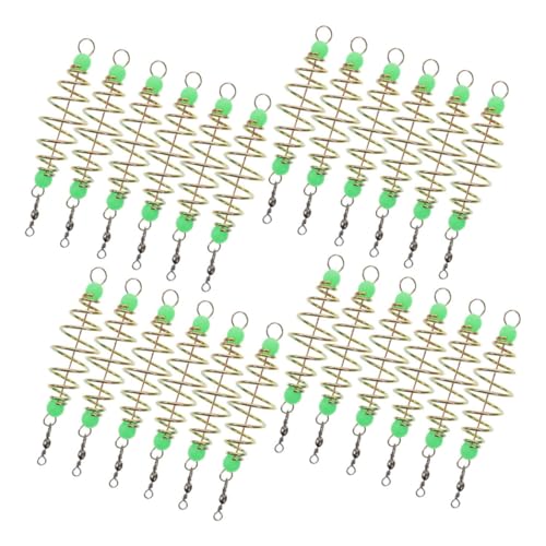POPETPOP 1 Satz Feder Leuchtender Köderhalter Leuchtende Köderkäfige Köderwickel Für Angelruten Köderhalterhaken Angelkäfigfalle Köderfeder Angeln Feeder Karpfen Kohlenstoffstahl 25st von POPETPOP