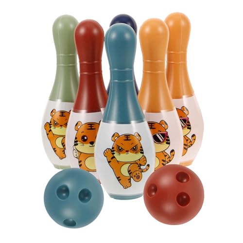 POPETPOP 1 Satz Indoor-Bowling interaktives Interactive Toys Bowling Set zusammenhangloses Kartenspiel Bowling für Kleinkinder Bowlingkugel für Plastik von POPETPOP