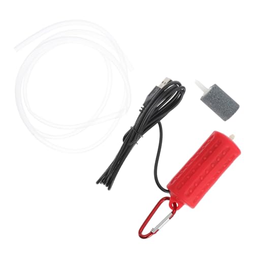 POPETPOP 1 Satz Sauerstoffpumpe Ventil Netz Zubehör für Aquarien tauchfähig AC-Vakuumpumpe Wasser Aquarium Luftpumpe USB Luftpumpe Luftpumpe Aquariumbelüfter Silikonmaterial rot von POPETPOP