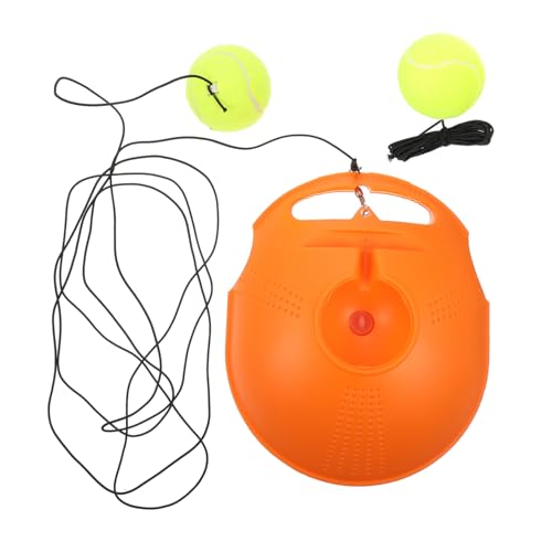 POPETPOP 1 Satz Tennistrainer Netz Tennisballmaschine Ausbildung Tennis-Übungswerkzeug Tennis-Trainingszubehör Praktisches Tennistrainingsgerät sportliches Sportbälle Gummi Orange von POPETPOP