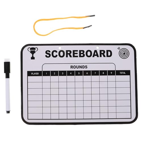 POPETPOP 1 Set Golf Scorecard Board Löschbar Mit 1 Stift Kunststoff Whiteboard Trocken Abwischbar Scorekartenhalter Zubehör Für Männer Frauen Golfer von POPETPOP