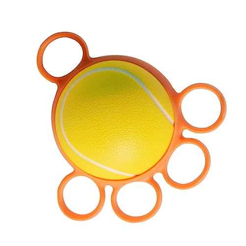 POPETPOP 1 Stück Fünf Finger Griffball Handtrainer Griffe Fingerkrafttrainer Fingertrainer Fingerhand Widerstandsball Finger Fitness Griff Handgriff Elastisch Pu Orange von POPETPOP