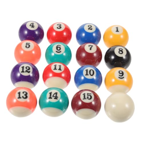 POPETPOP 16St Kleiner -Billardball Billard Mini Billiard Mini Billardkugeln für Billard Zubehör Ballon Billardball trainieren Billardkugel Stütze Phenolharz von POPETPOP