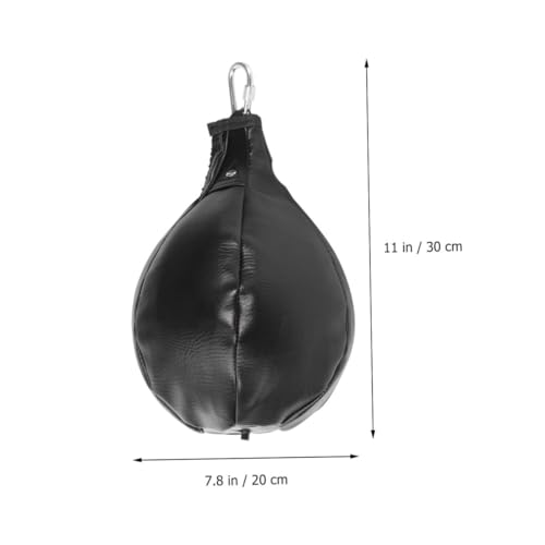 POPETPOP 1Stk Boxsack Boxtrainingsausrüstung Punchball Box-Speed-Ball hängendes Boxen Stanzen Doppelendbeutel Boxen Speedbag zum Boxen Boxausrüstung Boxen Reflexball Boxbar Tasche Black von POPETPOP