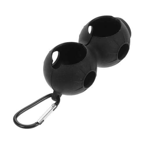 POPETPOP 2 Golfclip Golf zubehör golfzubehör Schlüsselanhänger mit Golfballhalter Golftaschenhalter Tragbare Golfballtasche Golfball-Organizer Golfballhalter für Tasche Kieselgel Black von POPETPOP