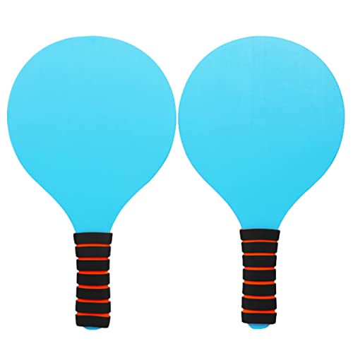 POPETPOP 2 Pairs Holz Ball Paddel Holz Blau Badminton Paddel Für Anfänger Ball Spiel Schläger Paddel Für Badminton von POPETPOP