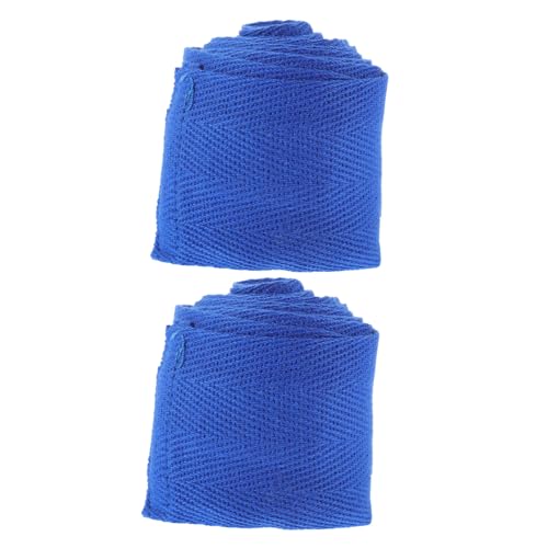 POPETPOP 2 Rollen Box-trainingsgürtel Boxausrüstung Schutz Boxen Befestigen Bausatz Riemen Sensenmann Handschuhe Wickelt Griff Boxbandage Ende Boxzubehör Sportarmband Reine Baumwolle Blue von POPETPOP