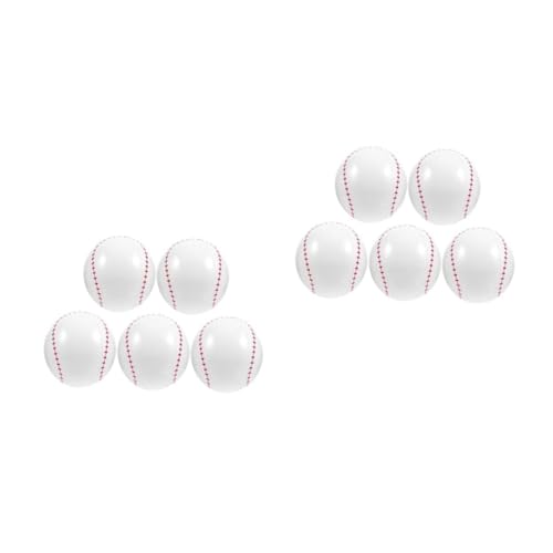 POPETPOP 2 Sätze Aufblasbarer Baseball -strandball Aufblasbare Bälle Im Freien Aufblasbare PVC-bälle Aufblasbarer Baseball Sommerparty-Wasserball Baseball-strandball PVC Weiß 5 Stücke * 2 von POPETPOP