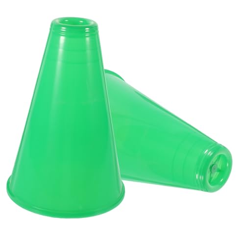 POPETPOP 2St Jubel-Megaphone für den Sport Fußballkegel favorisieren Spiel im Freien Nebelhorn Stadion partylautspecher Party Lautsprecher Megaphone jubeln Fußball Horn pp Green von POPETPOP