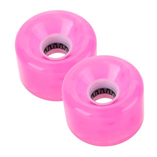 POPETPOP 2St Skateboard-Räder Radersatz Lange Skateboardräder Skateboard-Lager Radwechsel Ersatzrollen für Skateboard Skateboard-Zubehör Skateboard-Versorgung Ersatz-Skateboardräder Pu Rosa von POPETPOP