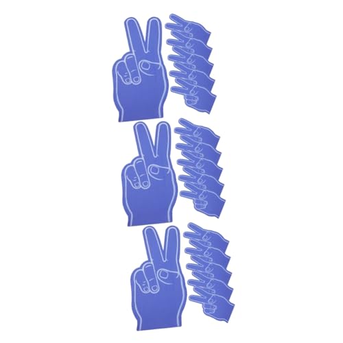 POPETPOP 3 Sätze Schaumfinger Jubel Poms Handgebläse Nebelventilator Hände Tragbarer Klebrig Fingerpflaster Fingerpuppen Zappeln Lüfter Figur Blue Eva 6 Stück * 3 von POPETPOP