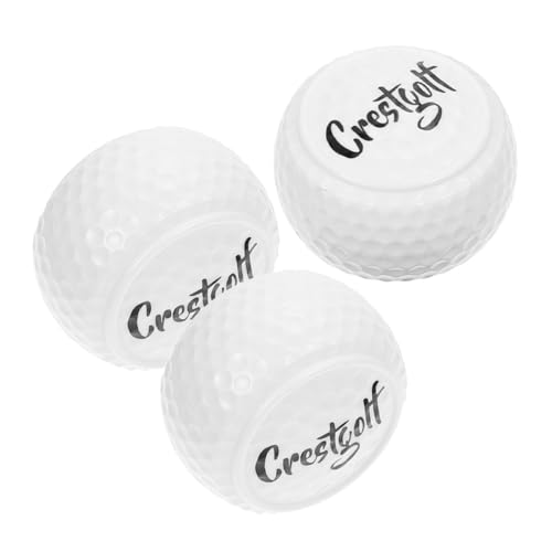 POPETPOP 3St Golf-Putting-Ball Herren Golfbälle Outdoor-Golfbälle Miniball Fußball bedruckbare golfbälle Golf-Puttball Golfball drinnen lustiger Golfball Golf-Übungsball Sarin Weiß von POPETPOP