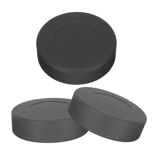 POPETPOP 3St blöder Puck Eishockey-Puck Hockeytraining Hockey-Trainingsball Hockey-Trainingshocker Hallenhockey Hockey-Übungsausrüstung Indoor-Hockey-Pucks Bodenhockey-Pucks Gummi Black von POPETPOP