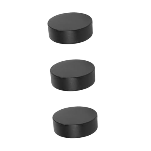 POPETPOP 3st Schaumstoff-Hockey-Puck Hockeypucks Masse Aufblasbarer Hockey-Puck Hockey-minischläger Blaue Hockey-Pucks Feldhockeyball Mini-hockeyschläger Straßenhockeyschläger Sport Black von POPETPOP