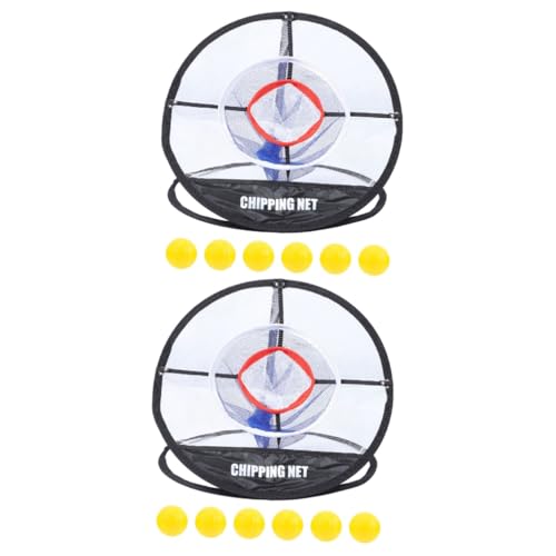 POPETPOP 4 Sätze Golfnetz Männer Golf-übungsnetze Für Den Hinterhof Golf, Das Netze Schlägt Spiele Golf-Tee-Halter Golf-Chipping-Spiel Golf-trainingsmatte Indoor-Chipping-Netz Und -Matte Pu von POPETPOP