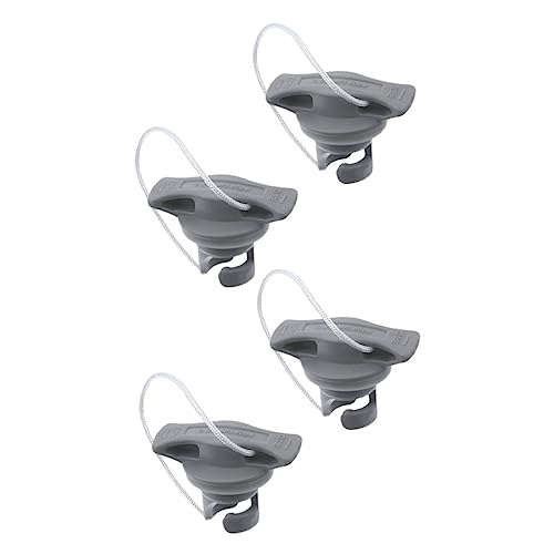 POPETPOP 4 Sätze Kajak-luftventilabdeckung Stecker Für Riemenscheiben Schlauchboot Zubehör Paddle Board Zubehör Adapter Abdeckungen Für Tragbare Ventile Bootsversorgung PVC Grey 4 Stück * 4 von POPETPOP