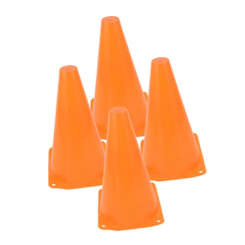 POPETPOP 4 Stück Fußballkegeleimer Fußball-trainingskegel Fußball-markierungskegel Kleine Leitkegel Für Das Fußballtraining Agility-trainingsgerät Kleine Zapfen Sport Orange von POPETPOP