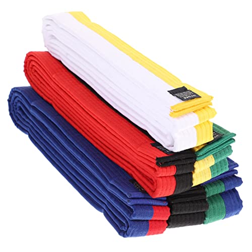 POPETPOP 6St Taekwondo-Gürtel Belt Set Baumwollgürtel Karate- für Kinder Karate-Trainingsgürtel Herrengürtel Aikido-Gürtel Taillengürtel aus Baumwolle Uniformgürtel schwarz von POPETPOP