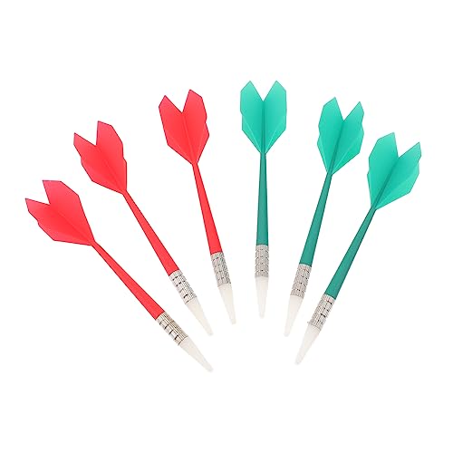 POPETPOP 6St Weicher Kopf pro Darts professionelle dartpfeile Lightweight Darts Soft Tip Darts Outdoor Darts Rasenpfeile Wolframpfeile Dartpfeil mit rutschfestem Schaft Dartzubehör Abs von POPETPOP