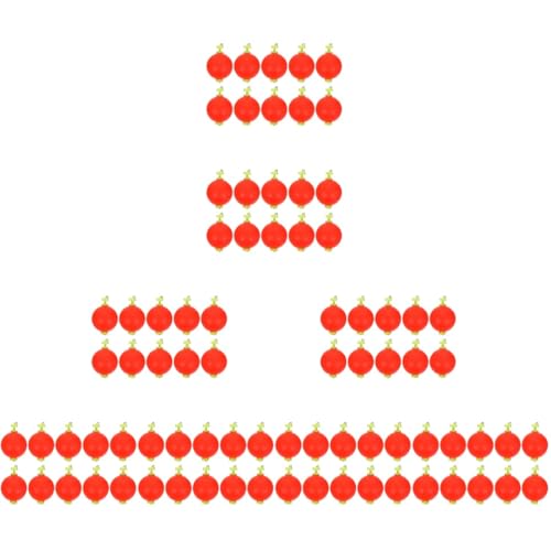 POPETPOP 80 STK Schweben Angeln mit gewichteten Schwimmern Angelausrüstung schwimmt Bobber zum Angeln Karpfen schwimmt bite Marks rund Werkzeug Angelkarpfen Schwimmen Fische Treiben rot von POPETPOP