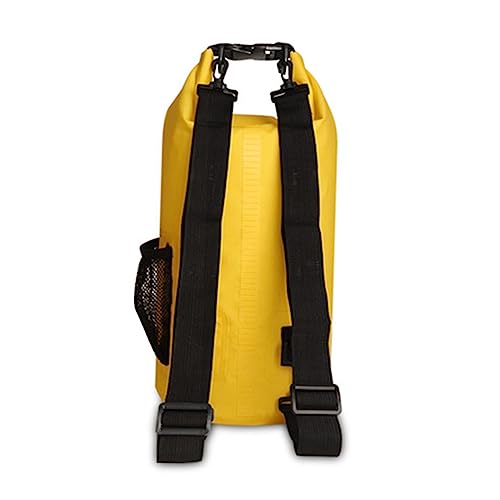 POPETPOP Aufblasbare wasserdichte Tasche 10L Aus PVC Schwimmende Outdoor Ausrüstungstasche Gelb Für Bootfahren Kajakfahren Angeln Rafting Camping Und Schwimmen von POPETPOP