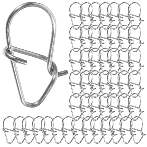 POPETPOP Edelstahl Angelclips Tragbare Schnappclips Für Angler Langlebige Angelzubehör Für Den Täglichen Gebrauch Verstärkte Pins Für Verschiedene Angelschnüre 0# Und 1# von POPETPOP