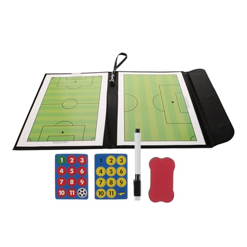 POPETPOP Fußball-Trainertafel Magnettafel Trocken Abwischbares Trainer-Klemmbrett-Set Mit Trocken Abwischbarem Markierungsstift Für Fußball-Fußball-Basketball-Zubehör von POPETPOP