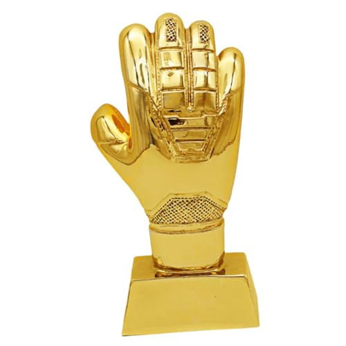 POPETPOP Fußballhandschuh-trophäe Fußball-trophäe Ziel Welt Mini-trophäen Pokale Und Trophäen Kompakte Handschuh-trophäe Stütze Goldpreis-trophäenpokal Liga-trophäe Kostüm Ort Fa Golden Abs von POPETPOP