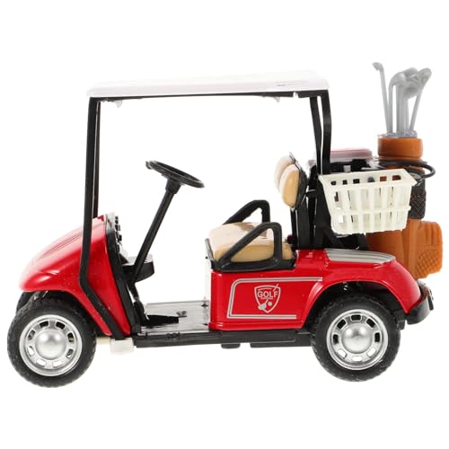 POPETPOP Golfwagen-Statue-Dekoration: Mini-Spielzeug-Golfwagen Desktop-Golfwagen-Fahrzeug Für Golf-Motto-Partydekorationen (Rot) von POPETPOP