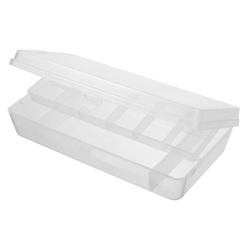 POPETPOP Kasten aufbewahrungsdose Storage Boxes sortiment Box aufbewahrungskorb köderbox Deckel Werkzeug Angeln Aufbewahrungshalter Praktischer Organizer für Angelgeräte Plastik Transparent von POPETPOP