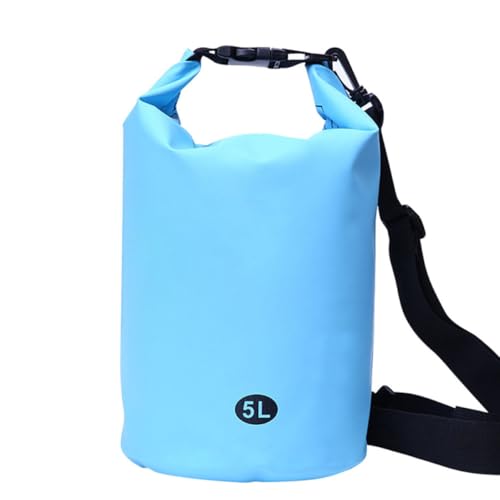 POPETPOP Rettungswerkzeug zum Schwimmen Bausatz Wasserdicht Boot surfen surfbret schwimmnud strandbeutel schwimmring schwimmboje 5l Wasserschwimmsack aufblasbare Tasche für Rafting Blue von POPETPOP