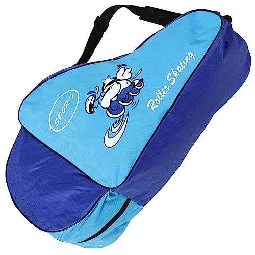 POPETPOP Schuhtaschen Skate Shelves Rollschuhbeutel Rollschuh Schuhorganizer Inline Skates Muskelrollenschaum Skatetaschen Schlittschuhe für Frauen Schuhbeutel für Schlittschuhe Oxford Blue von POPETPOP