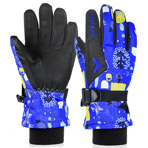 POPUBABI Handschuhe Kinder Wasserdicht Skihandschuhe Kinder Winter Fahrradhandschuhe Kinder Sport Laufhandschuhe für Klttern Snowboard Skifahren Radfahren Wandern von POPUBABI